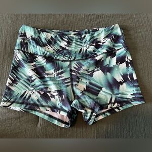 Fleo Green and Black Patterned Shorts